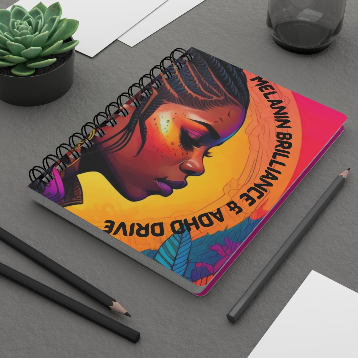 Melanin Brilliance - ADHD Drive Spiral Bound Journal