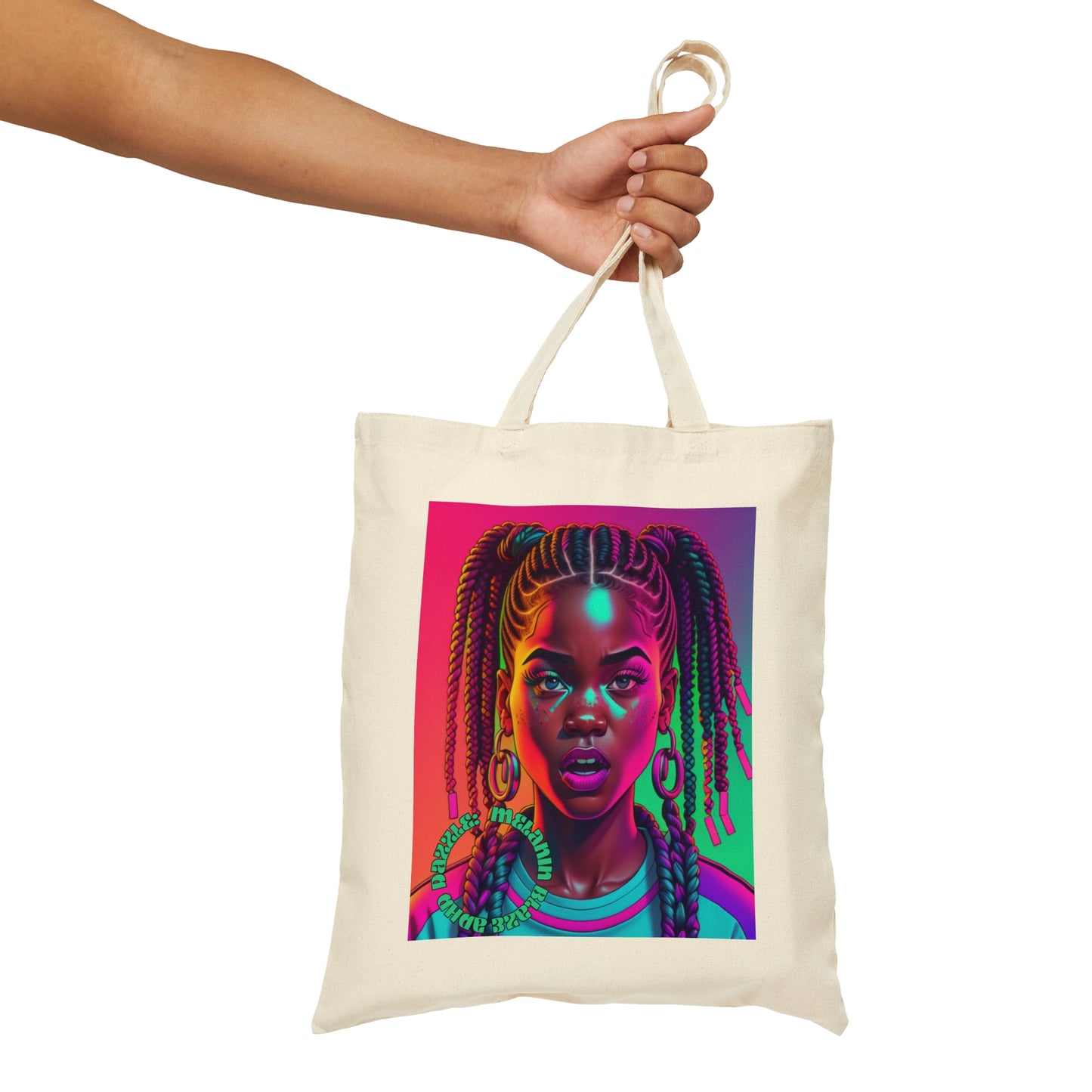 ADHD Dazzle - Melanin Blaze Cotton Canvas Tote Bag