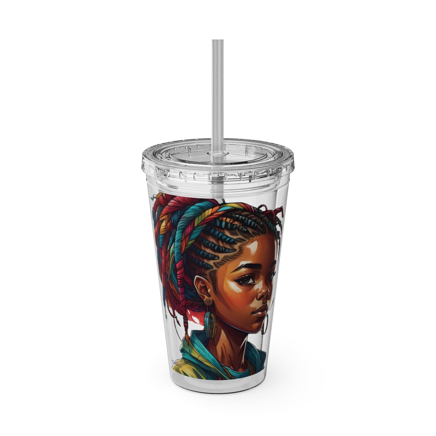 I Am Unique Sunsplash Tumbler with Straw, 16oz