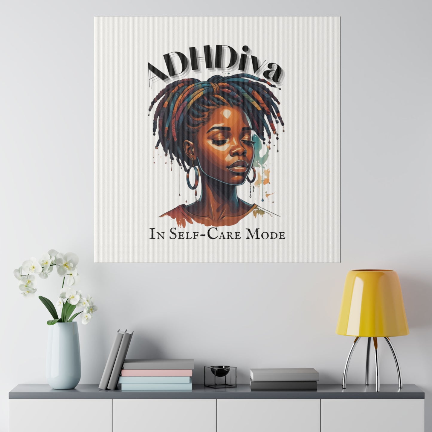 ADHDivas In Self-Care Mode - Matte Canvas, Stretched, 0.75"