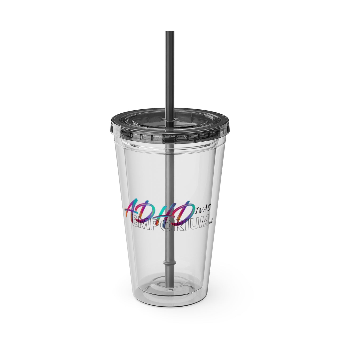 ADHDivas Emporium Sunsplash Tumbler with Straw, 16oz