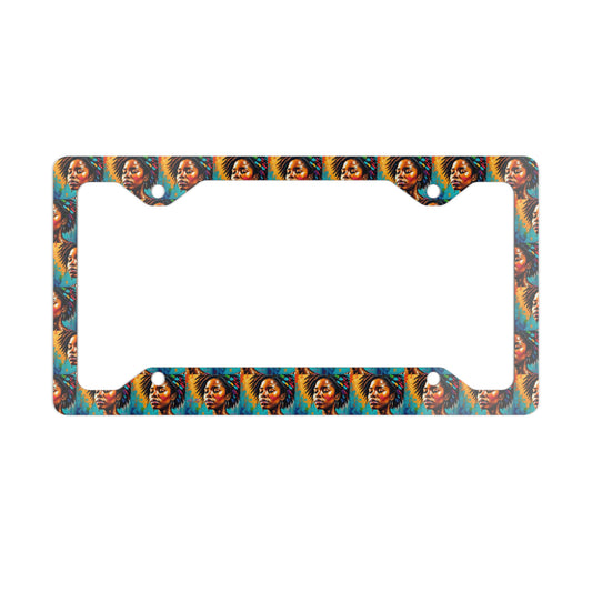 Melanin Spark - ADHD Glow Metal License Plate Frame