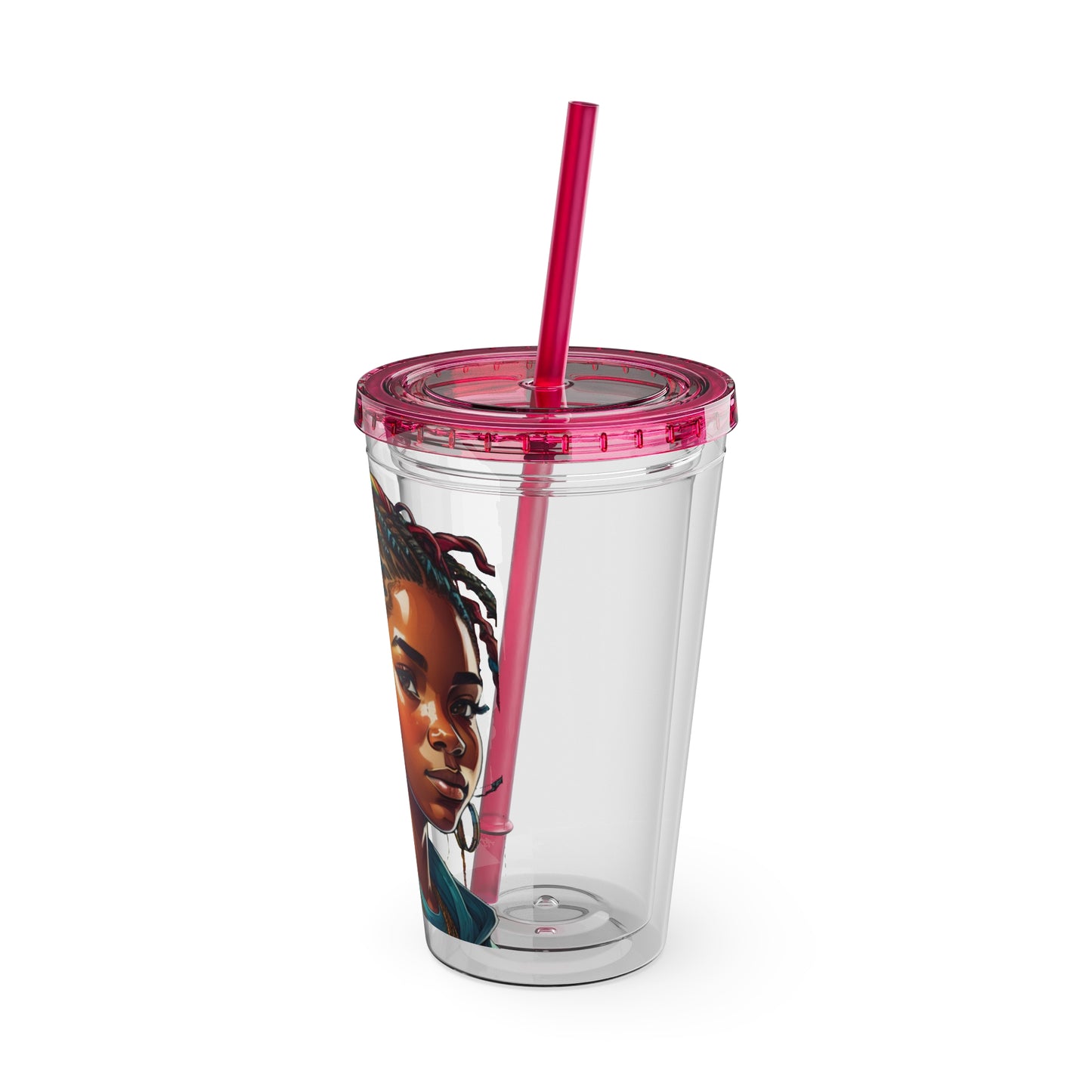 I Am Unique Sunsplash Tumbler with Straw, 16oz