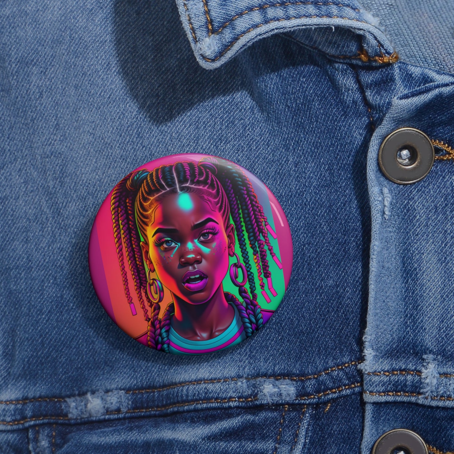 ADHD Dazzle - Melanin Blaze Custom Pin Buttons