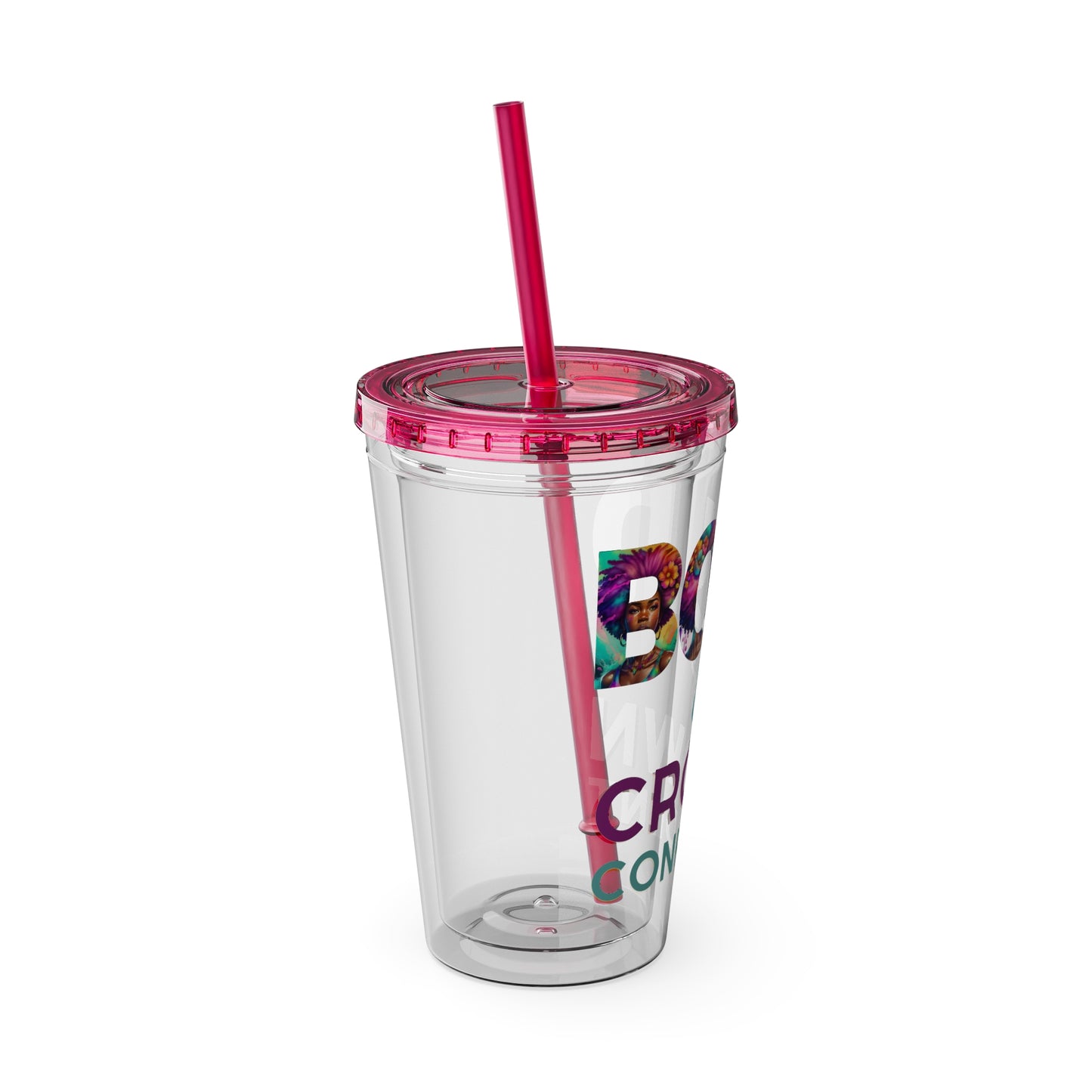 Bold and Crown Confidence Sunsplash Tumbler with Straw, 16oz