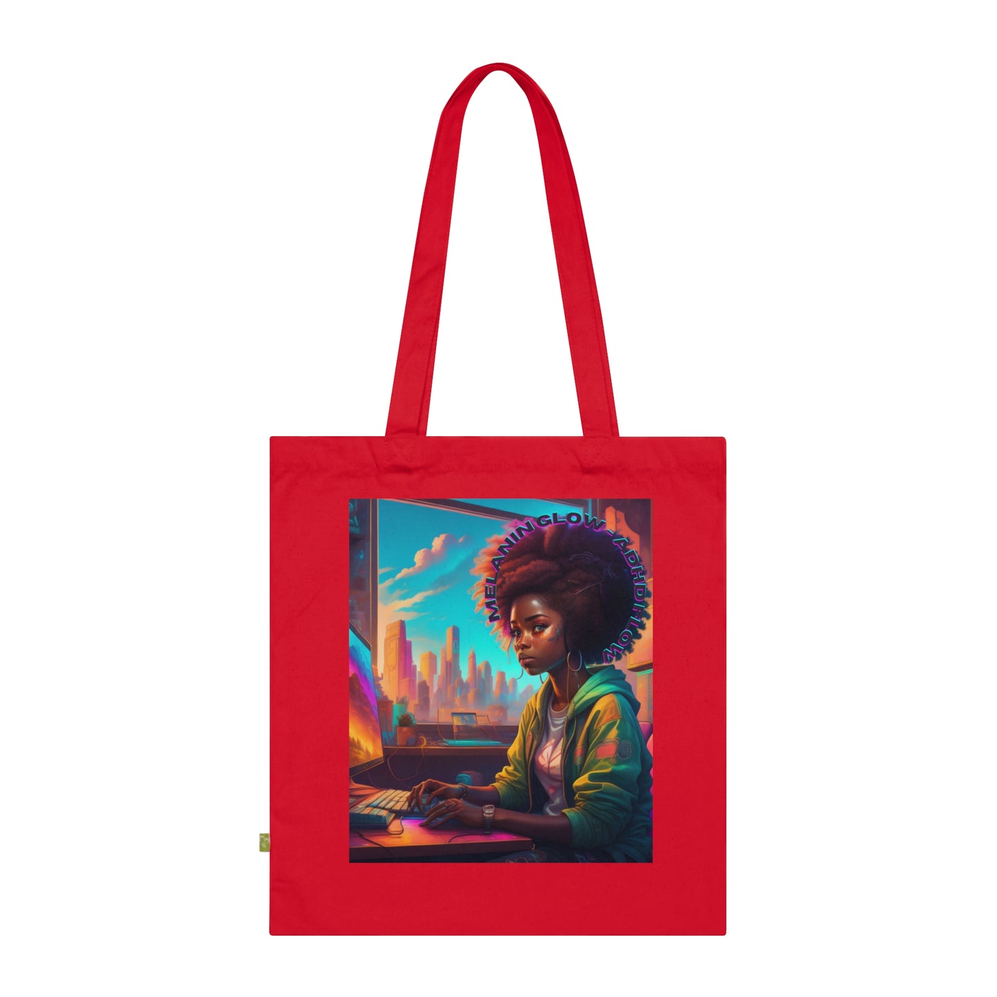 Melanin Glow - ADHD Flow Organic Cotton Tote Bag