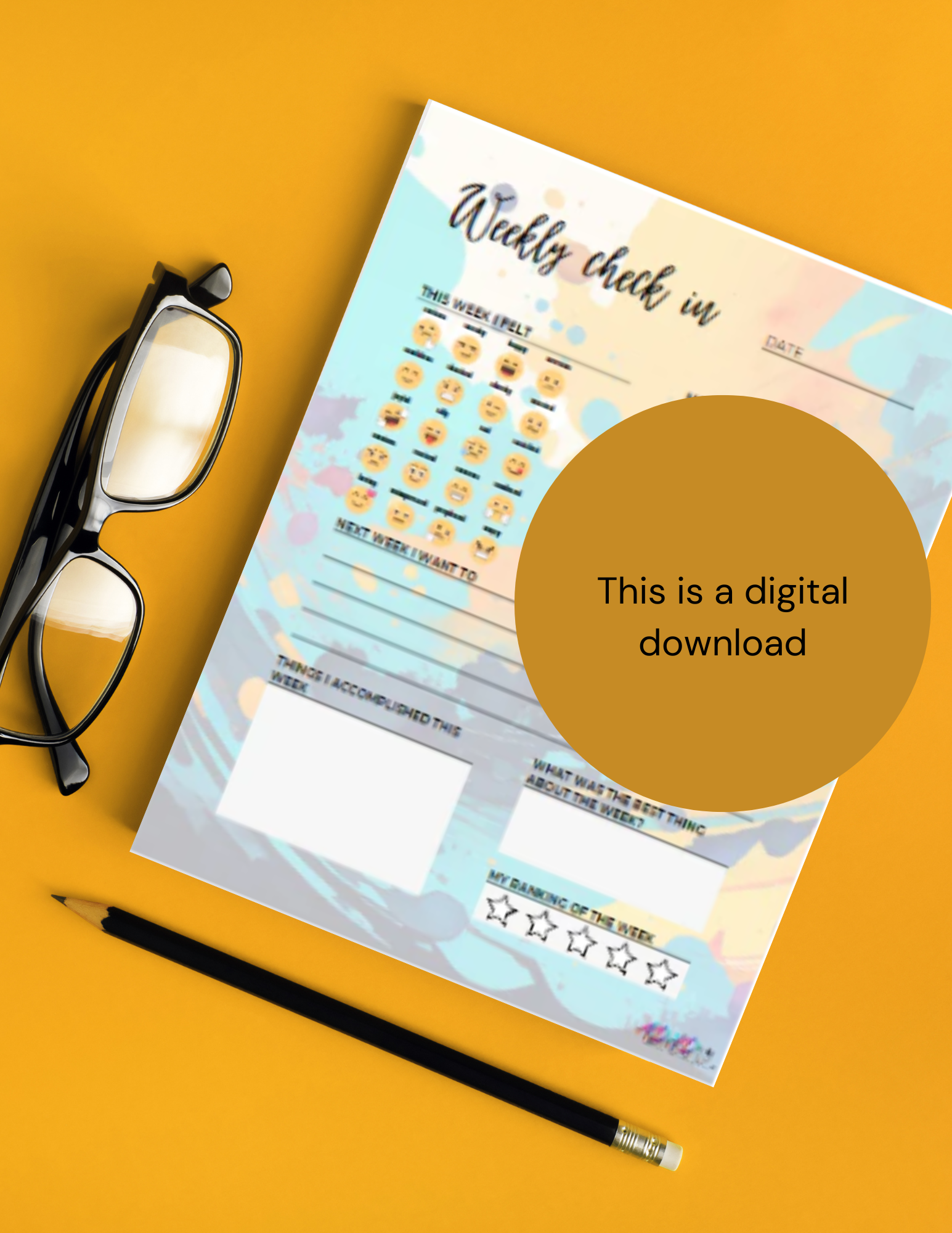Weekly Check In Sheet Weekly Check-in Sheet/Digital Download – ADHDivas Emporium